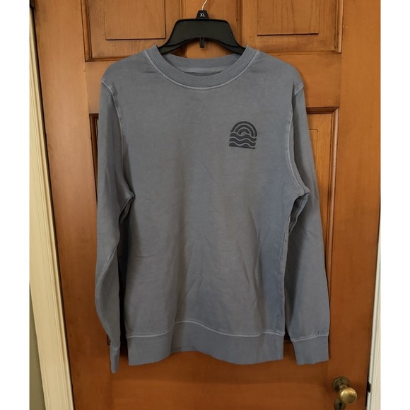 Goodfellow & Co Long Sleeve Blue Pullover Shirt-Waves-Size Small NWT - Picture 2 of 5